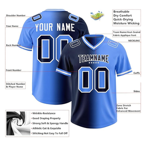 ชุดกีฬาผู้ชายเสื้อทีมอเมริกันฟุตบอลเสื้อเจอร์ซีย์พิมพ์ชื่อและหมายเลข - Product Image 3