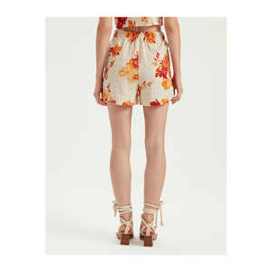 Shorts de Mujer de Alta Calidad con Estampado de Flores Amarillas - Product Image 4