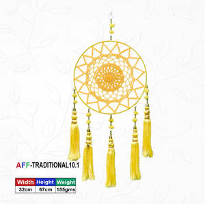 Attrape-rêves artificiel bohème en tissu non tissé avec design scénique DIY pour mariages et décorations de maison - Product Image 1