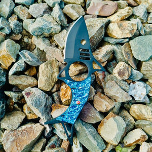 Cuchillo Bowie Vikingo de Acero de Damasco Hecho a Mano, Mango de Acero de Damasco, Personalizable OEM, Cuchillo de Caza y Camping de Alta Calidad para Exteriores - Product Image 3