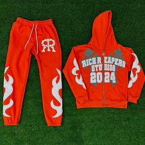 Survêtement unisexe d'hiver à capuche style vintage, imprimé personnalisé, délavé à l'acide, respirant, écologique, séchage rapide, décontracté, léger, coupe classique - Product Image 1