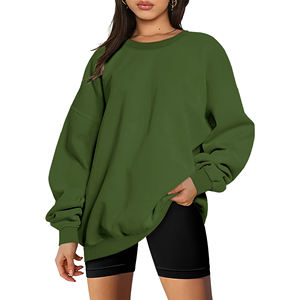 Sudadera Extra Grande de 300 g/m² para Mujer, Estilo Y2K, para Otoño e Invierno, con Logotipo Personalizado, de Forro Polar, Manga Larga, Cuello Redondo, Informal, Tejida - Product Image 4