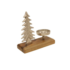 Odern Table Décoration Bougeoir Prime Qualité Argent Renne Bougeoir Élégant Base En Bois Cadeau De Noël Bougie En Métal - Product Image 2