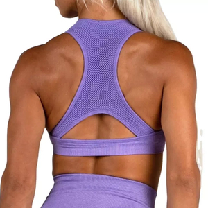Soutien-gorge de sport respirant personnalisé avec des bretelles fines au centre et un impact élevé, dernier soutien-gorge de sport pour femmes, service OEM personnalisé - Product Image 5