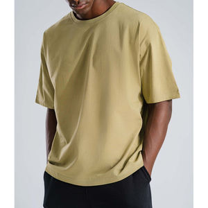 Fabricante 100% camisetas de algodón Heavyweight T Shirt 240 Gsm Oversized Cotton Unisex Mens Crewneck T Shirt - Product Image 5