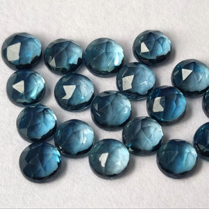 Topacio azul Londres natural Corte Rosa 5mm Facetado-Corte suelto de Topacio Azul Londres Rosa - Product Image 1