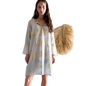 Trading Floral Printed Casual Mini Length Simple Women <b>Long</b> <b>Sleeves</b> Printed Short <b>Dress</b> - Product Image 3