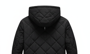 Veste d'hiver pour homme, décontractée, chaude, fermeture éclair, capuche, style rétro, imperméable, ample, grande taille, réversible, trench en velours à carreaux - Product Image 4