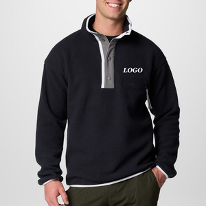 Sudadera con Cuello Alto y Botones para Hombre, Precio Económico para Compradores al por Mayor, Material Suave de Alta Calidad con Diseño de Logotipo Personalizado - Product Image 1