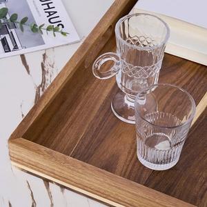 Bandejas para servir de madera de acacia de alta calidad con asas para acampar-Elegante plato de chocolate para servir alimentos - Product Image 3