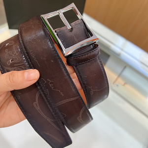 Cinturón de cuero para hombre con patrón decorativo a la moda al por mayor de fábrica, cinturón de cintura para hombre, cinturón de cuero genuino transpirable - Product Image 3