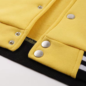 Veste de baseball universitaire pour hommes, veste streetwear à boutons, veste universitaire pour hommes, mélange de coton, manches longues contrastées, veste décontractée - Product Image 6