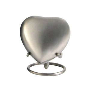 Urna de cenizas infantiles de latón y Metal de alta calidad, recuerdo de corazón liso duradero con Interior de terciopelo para funerales conmemorativos, cremación de mascotas - Product Image 2