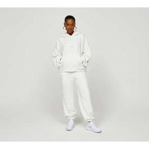 Survêtement en molleton de coton épais pour femme, décontracté, coupe oversize, couleur unie, logo personnalisé, tissage en relief, taille XL, longueur intégrale - Product Image 6