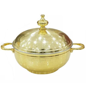Casserole en bois au design de luxe classique avec couvercle supérieur en métal servant des aliments marmite pour ornements de cuisine prix d'usine - Product Image 5