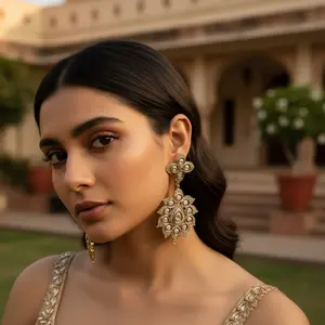 Pendientes de Diamantes con Diseño Floral de Art Palace Jewelry para Mujer - Product Image 2