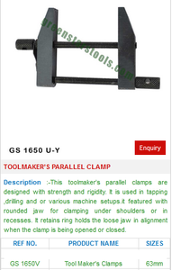 Toolmakers Parallel Clamp GS 1650V Herramientas de joyería para joyería - Product Image 2