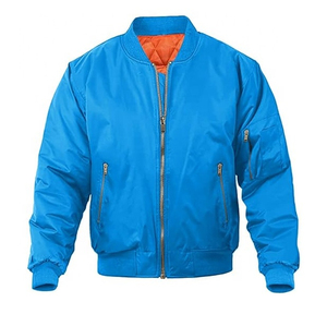 Chaquetas bomber en blanco con logotipo personalizado para hombre, prendas de vestir ligeras ajustadas informales, abrigo deportivo, chaquetas bomber de béisbol transpirables - Product Image 1