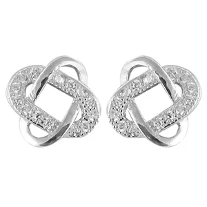 Boucles d'oreilles clous tendance en argent 925 avec zircone cubique, diamant, perle, motif géométrique, pour cadeau de fiançailles, bijoux pour femmes - Product Image 2
