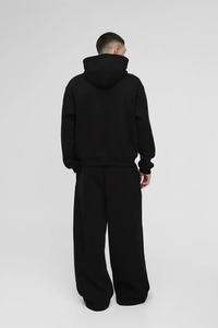 Nouveau arrivé 2025 100% coton hommes fermeture éclair survêtement personnalisé DTF imprimé logo streetwear confortable hip hop homme 2 pièces ensemble - Product Image 2