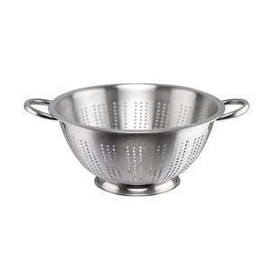 2025 Natural Finished Stainless Steel <b>Colander</b> Bowl Manufacturer And Exporter New Design Metal <b>Colander</b> Bowl Top Manufacturer - Product Image 6