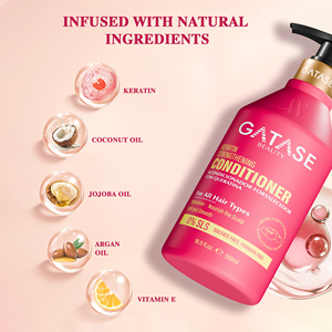 Shampooing et après-shampoing au collagène et à la kératine de qualité professionnelle pour salon, marque privée, best-seller, 500 ml, pour tous types de cheveux - Product Image 2