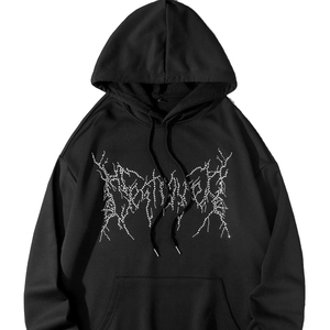 Sweat à capuche unisexe avec logo personnalisé Sweat-shirt à capuche avec strass épais Fabricants de vêtements Streetwear à impression numérique surdimensionné pour hommes - Product Image 1