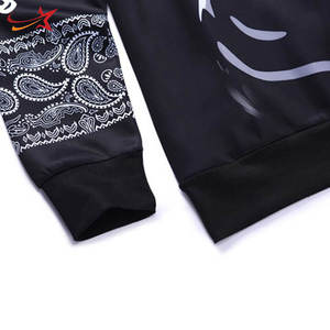 Sudadera elegante de cuello redondo para hombre Sudadera con capucha de invierno de color personalizado con patrón de puente bordado sólido Nueva llegada - Product Image 5