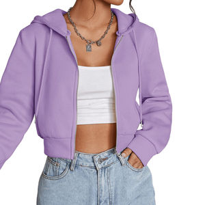 OEM Factory Cropped <b>Zip</b> <b>up</b> Hoodie Streetwear Quality Thick Fleece Cotton Heavy Oversized Hoodie Custom Logo <b>Zip</b> <b>up</b> <b>Hoodies</b> - Product Image 2