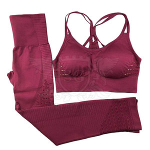 OEM Professional High Quality Breathable Quick Dry Yoga Set for Women Plus Size Solid Pattern Elastic Waist Closure - Product Image 6
