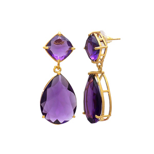 New Arrival Colourful Earrings with Amethyst Hydro Gemstone Earring Classic Design for Women and Girl by Gemstone - Product Image 1