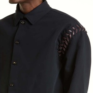 Alta calidad Tallas grandes Hombres Otoño Nueva restauración Ropa DE TRABAJO Camisa de tela de mezclilla Peso suelto Top Chaqueta Hombres - Product Image 3