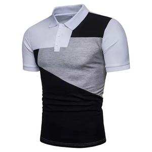 Polo de alta calidad para hombre con paneles superiores, venta al por mayor de nuevas camisetas de talla grande para hombre europeas y americanas - Product Image 2
