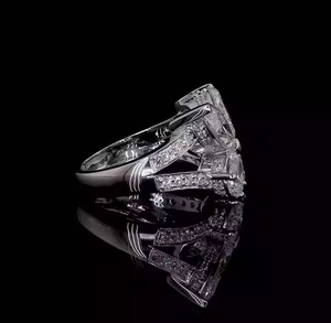 แหวนเพชรรูปผีเสื้อประดับเพชร14K แต่ละชิ้นของขวัญงานหมั้นสำหรับแหวนของเธอสำหรับผู้หญิง - Product Image 2