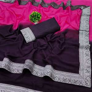 Saree en polyester à prix d'usine à forte demande en direct d'Inde pour les fêtes et les mariages vêtements indiens et pakistanais - Product Image 5