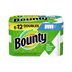 Toallas de papel blanco Bounty Select-a-Size, 12 rollos dobles, papel higiénico suave de pulpa de madera virgen de 2 capas para uso doméstico - Product Image 4
