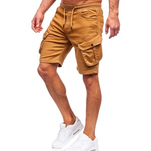 Pantalones cortos de mezclilla con solapa y bolsillo para hombre, Bermudas informales con ajuste estándar de gabardina para hombre - Product Image 1