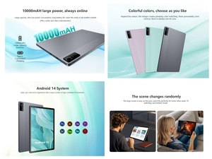 Cấu Hình Cao Bộ Nhớ Lớn 6GB + 128GB Phablet Android 14 Sim Thẻ 12.95Inch Máy Tính Bảng Pad Kinh Doanh Làm Việc Chơi Game GPS 5G PC Máy Tính Bảng - Product Image 4