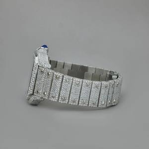 Mouvement automatique Hip-Hop clouté entièrement glacé à cadran romain arc-en-ciel en diamant Moissanite VVS très exigeant pour les professionnels - Product Image 3