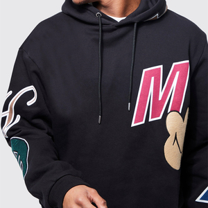 Sweat à capuche oversize en coton 100% pour l'hiver, impression numérique, teinture unie, streetwear, épaules tombantes - Product Image 6