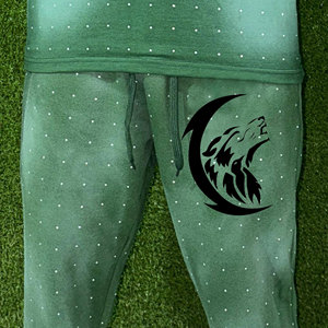 High Street Custom Own Design Two Piece <b>Set</b> Breathable Printed T-Shirt and Trouser Plus Size for Autumn Season - Product Image 3