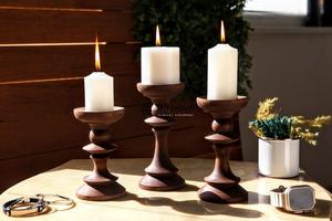 Premium Handmade <b>Wooden</b> <b>Candlestick</b> <b>Holder</b> Decorative Stand for Home Office and Gifting Tradebyd - Product Image 6