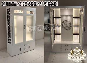 Diseños Elegantes de Templos para el Hogar a Precios de Fábrica, Moderno Templo Pooja Mandir Indio de Madera de Teca Maciza Pulida Marrón en Venta en Australia - Product Image 3