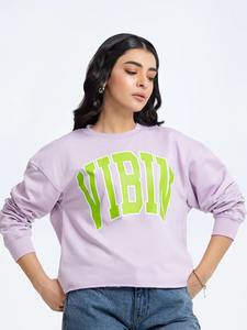 Sweatshirts en coton élégants pour femmes Tops décontractés des fabricants de vêtements en gros-pour l'hiver - Product Image 4