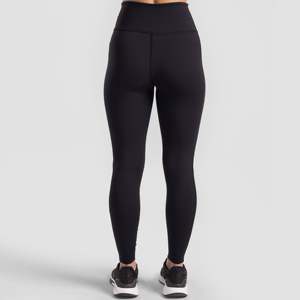 Leggings noirs XL taille haute en tissu tricoté respirant, nylon et élasthanne, avec imprimé et coutures, pour le sport et le quotidien, idéaux pour le yoga - Product Image 2