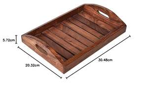 Luxury <b>Wooden</b> Serving Tray Handcrafted Design Perfect for Kitchen <b>Dining</b> <b>Table</b> Parties <b>and</b> Home Decoration - Product Image 3