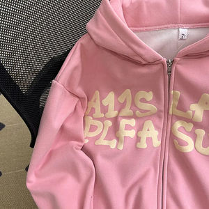 100% algodón personalizado Puff impresión de gran tamaño pulóver Sudadera con capucha para hombres transpirable Multicolor sudadera bordado Logo primavera - Product Image 5