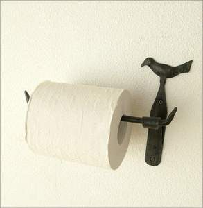 Porte-papier toilette en fer au design compact pour les murs de petites salles de bain, améliorant le rangement sans désordre - Product Image 3