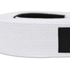 เข็มขัดฝึกซ้อมและแข่งขันบราซิลเลียนยิวยิตสู คอร์ บีเจเจ สีขาว ทำจากผ้าแคนวาสเนื้อเบา - Product Image 3