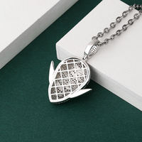 Pendentif en forme de masque Hip Hop en argent 925 plaqué rhodium à la mode, inspiré du dessin animé Dragon Ball, rappeur, avec moissanite
